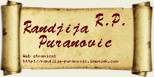Ranđija Puranović vizit kartica